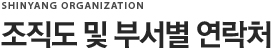 조직도 및 부서별 연락처 